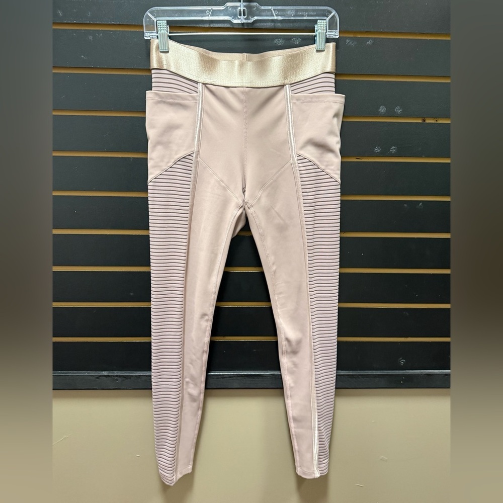 Belforte Chablis Ribbed Leggings Dusty Rose Pink Size 4
